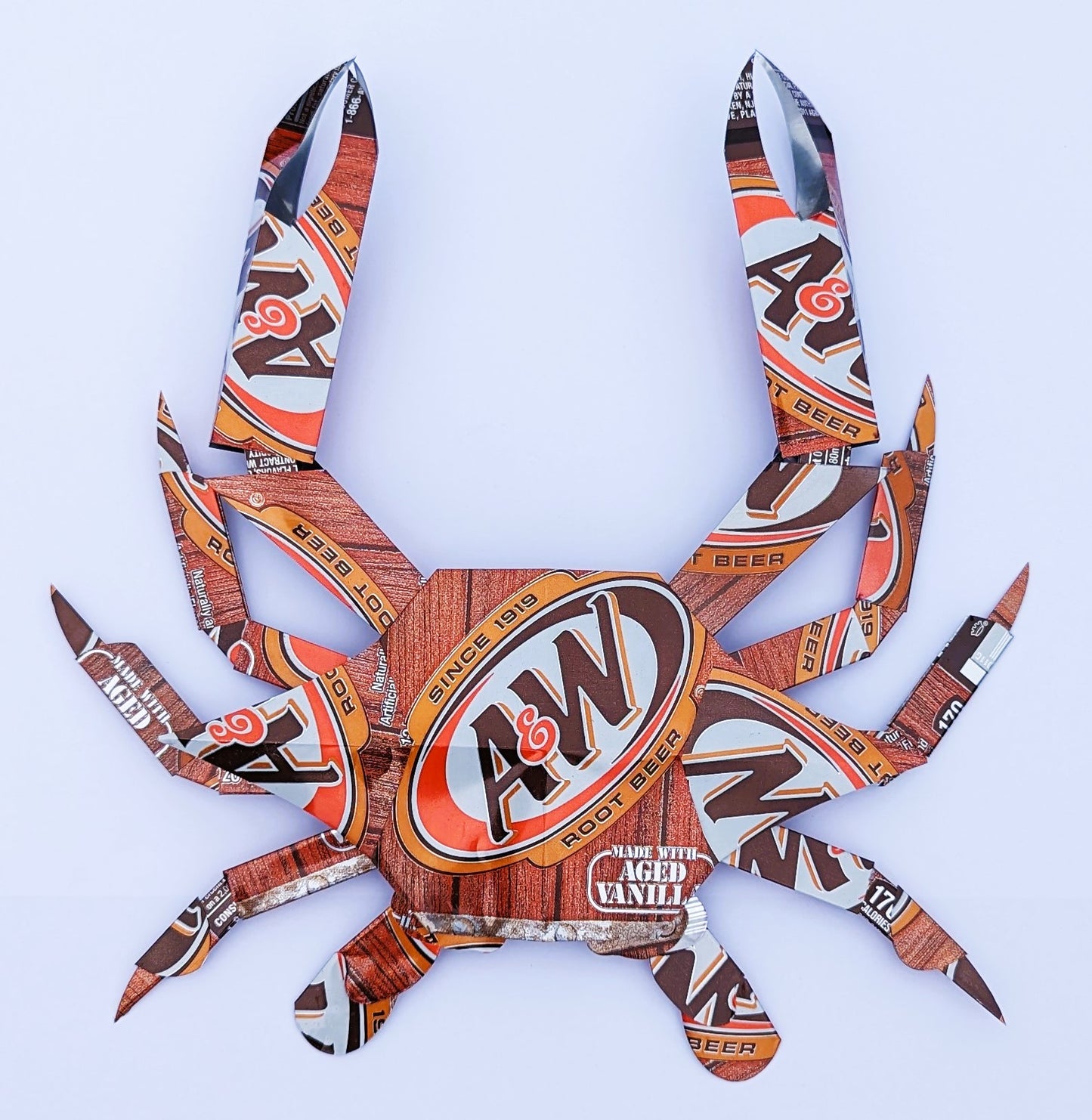A&W root-beer can crab