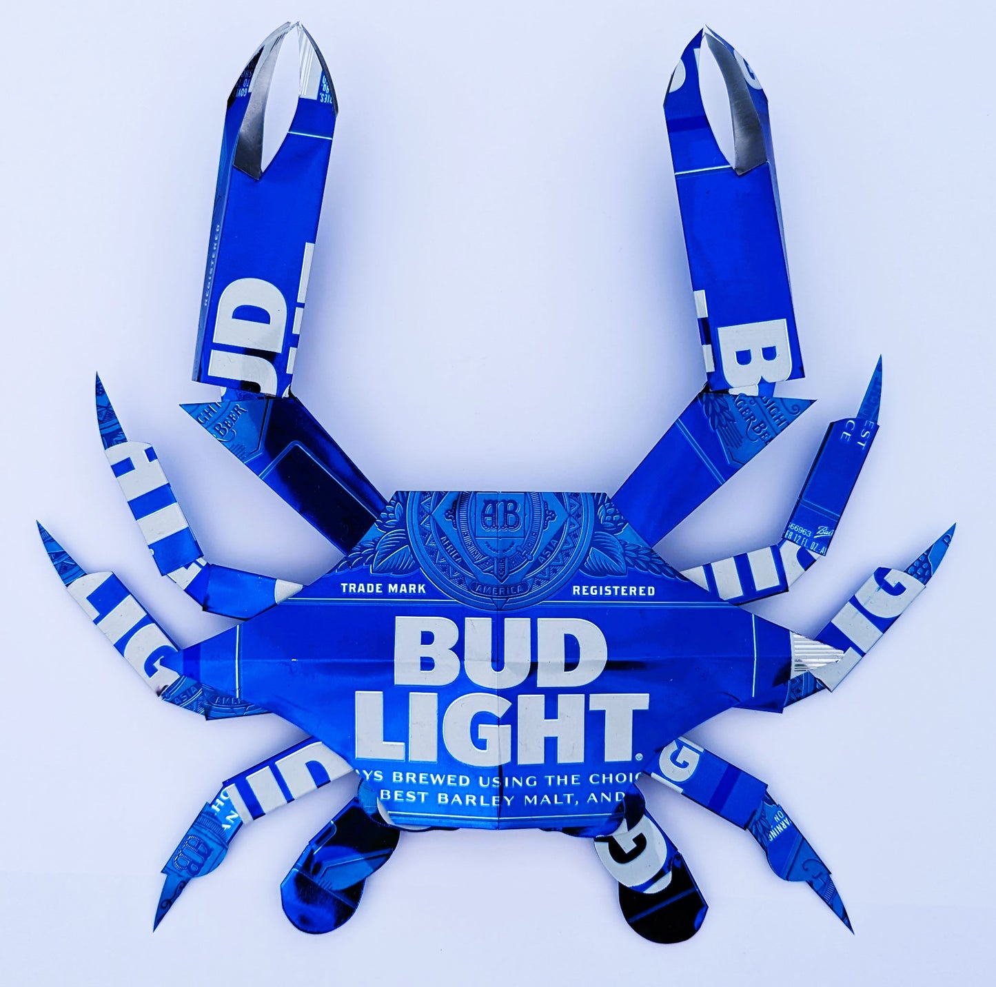 Bud Light beer can crab