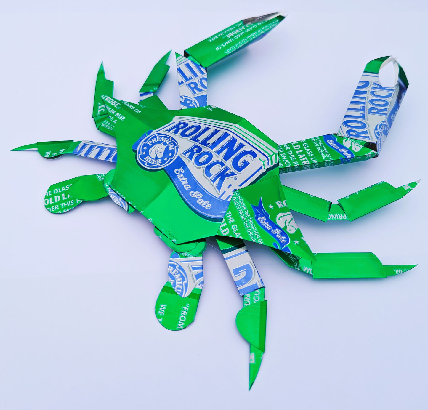 Rolling Rock Beer can crab