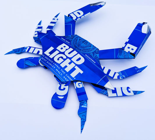 Bud Light beer can crab