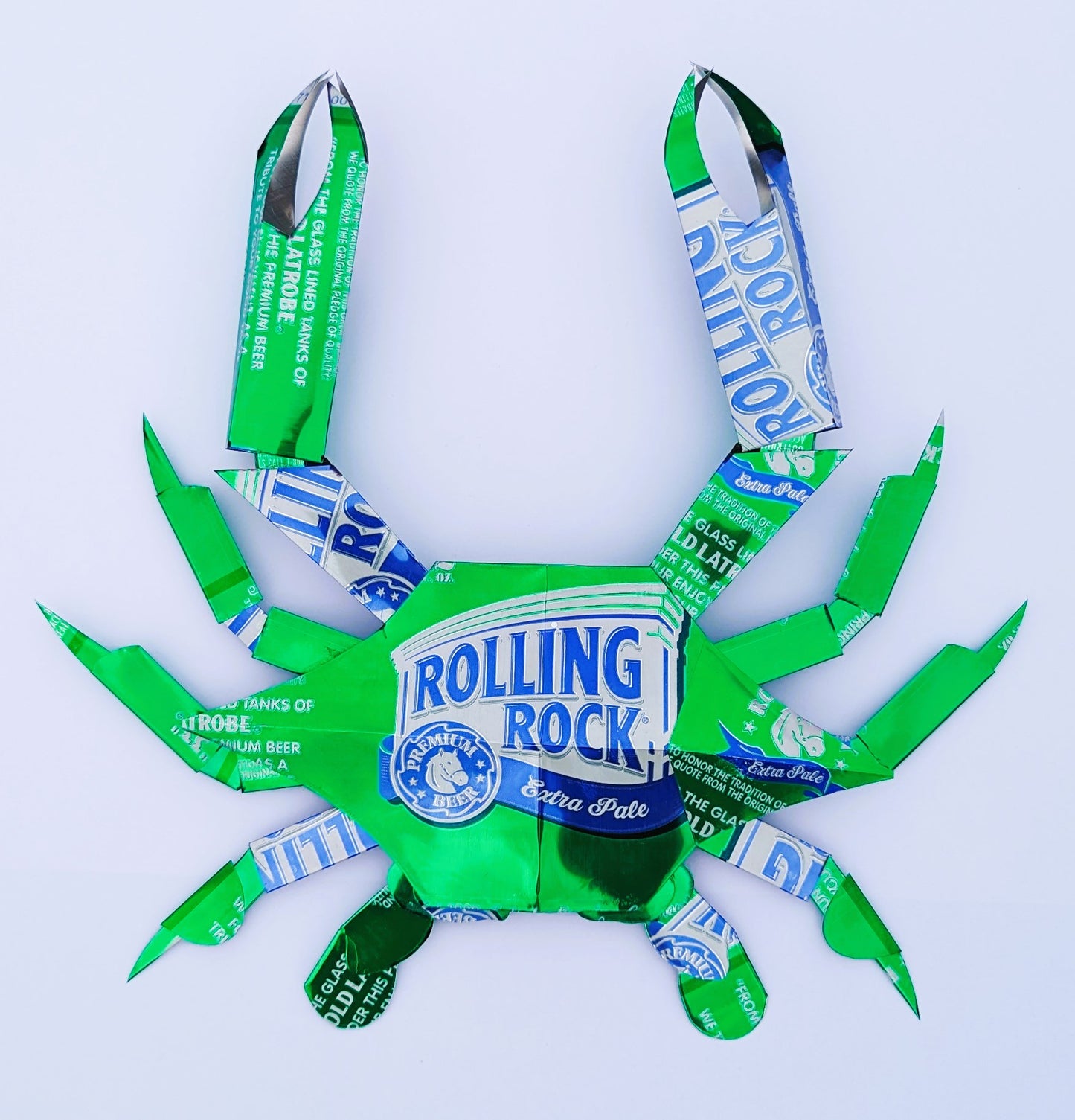 Rolling Rock Beer can crab